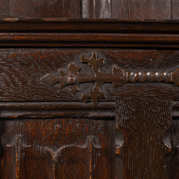 Antique Hanging Corner Cabinet, English Oak Display Cupboard, Kitchen, Victorian