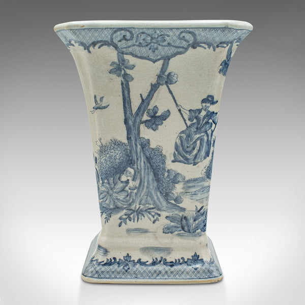 Vintage Trumpet Vase, Chinese, Ceramic, Flower Sleeve, European Romantic Taste