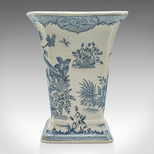 Vintage Trumpet Vase, Chinese, Ceramic, Flower Sleeve, European Romantic Taste