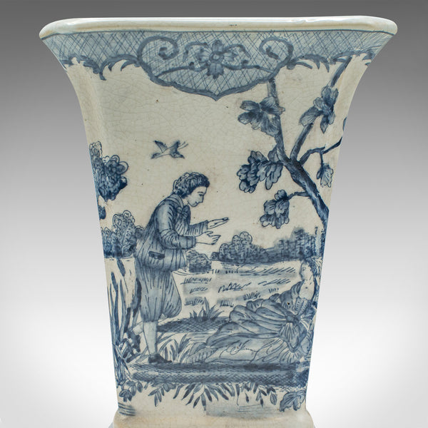 Vintage Trumpet Vase, Chinese, Ceramic, Flower Sleeve, European Romantic Taste