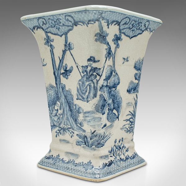 Vintage Trumpet Vase, Chinese, Ceramic, Flower Sleeve, European Romantic Taste