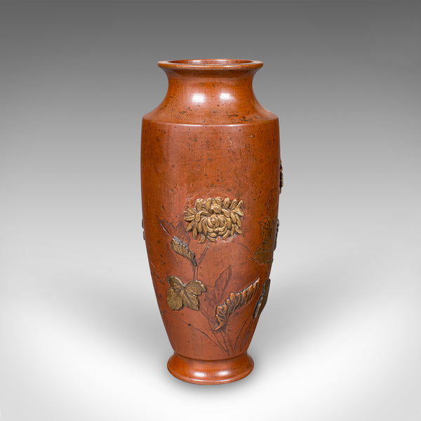 Small Antique Display Urn, Japanese Bronze, Posy Vase, Meiji Taste, Victorian