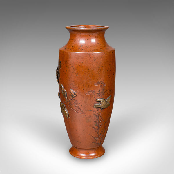 Small Antique Display Urn, Japanese Bronze, Posy Vase, Meiji Taste, Victorian