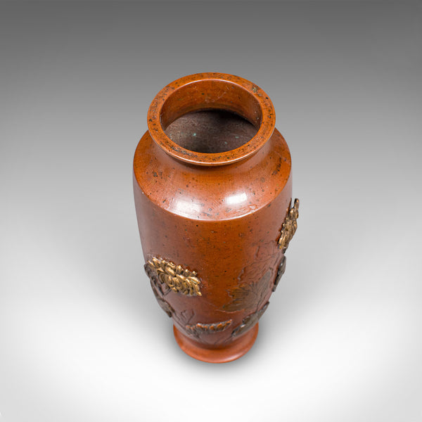 Small Antique Display Urn, Japanese Bronze, Posy Vase, Meiji Taste, Victorian