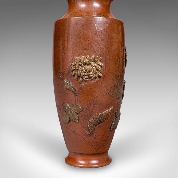 Small Antique Display Urn, Japanese Bronze, Posy Vase, Meiji Taste, Victorian