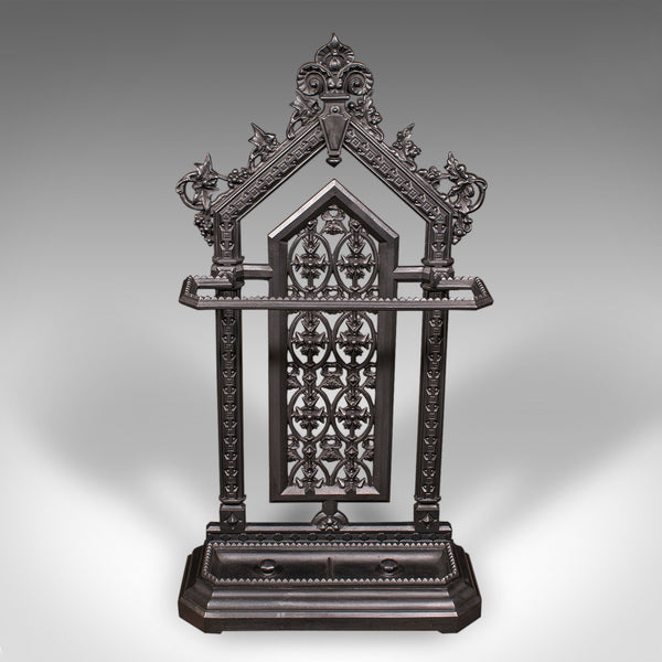 Tall Antique Hallway Stick Stand, English, Umbrella Rack, Victorian, Circa 1870