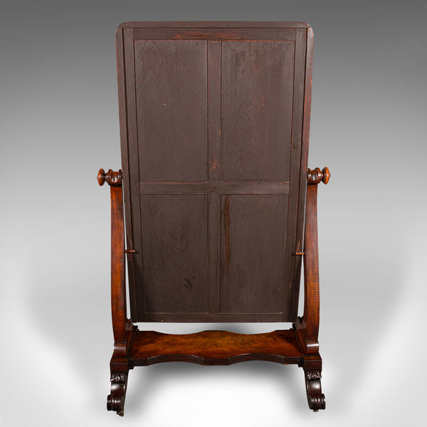 Tall Antique Gentleman’s Outfitters Dressing Mirror, Cheval, Victorian, C.1840