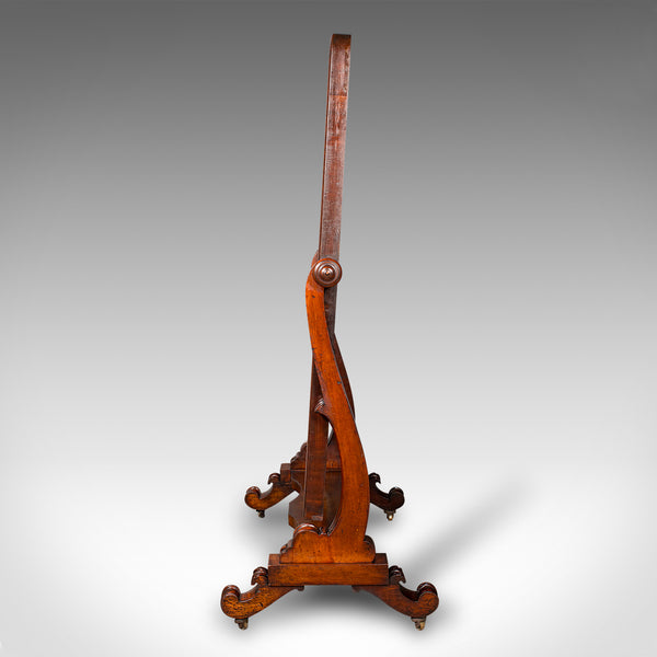 Tall Antique Gentleman’s Outfitters Dressing Mirror, Cheval, Victorian, C.1840