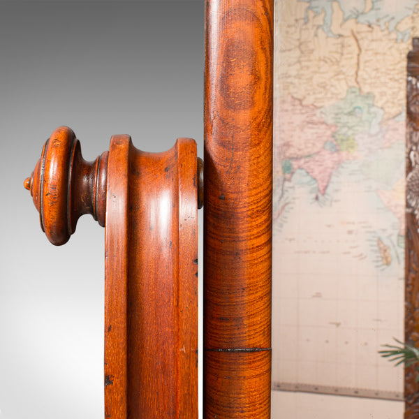 Tall Antique Gentleman’s Outfitters Dressing Mirror, Cheval, Victorian, C.1840