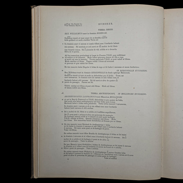 The Domesday Book, Sussex Archaeological Society, Antique Historical Reference