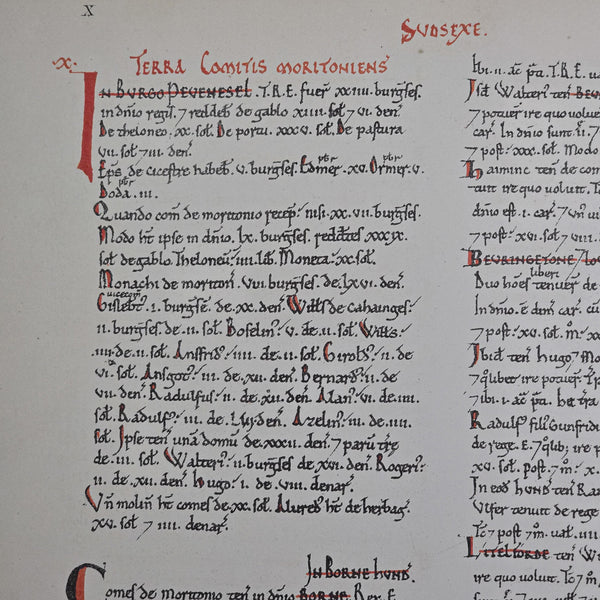 The Domesday Book, Sussex Archaeological Society, Antique Historical Reference