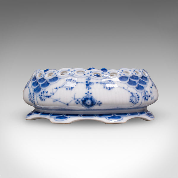 Small Antique Olive Dish, Danish Ceramic, Canapé Serving Bowl, Victorian, C.1900