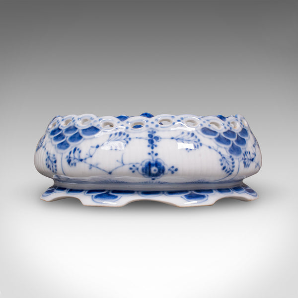 Small Antique Olive Dish, Danish Ceramic, Canapé Serving Bowl, Victorian, C.1900