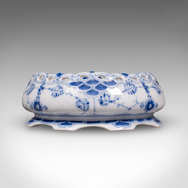 Small Antique Olive Dish, Danish Ceramic, Canapé Serving Bowl, Victorian, C.1900