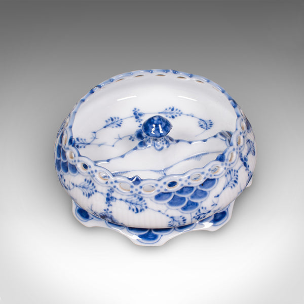 Small Antique Olive Dish, Danish Ceramic, Canapé Serving Bowl, Victorian, C.1900