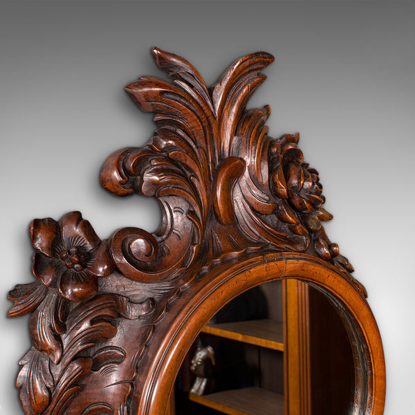 Antique Rococo Mirror, Italian, Carved Fruitwood, Hall, Lounge, Victorian, 1900