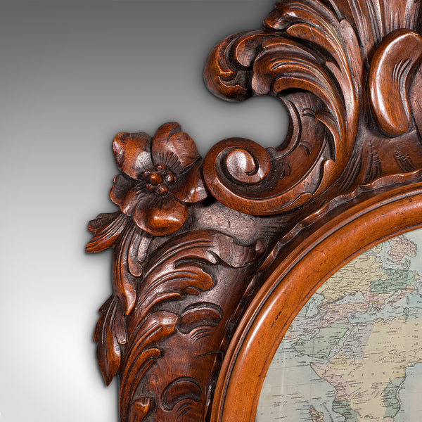Antique Rococo Mirror, Italian, Carved Fruitwood, Hall, Lounge, Victorian, 1900