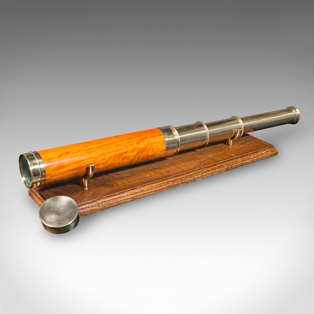 Antique Three-Draw Telescope, English, Walnut, Brass, Navigation, Georgian, 1790