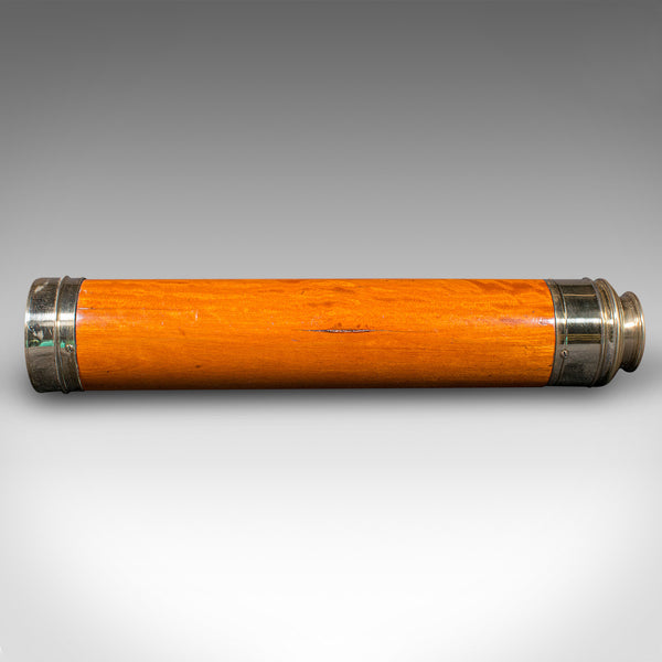 Antique Three-Draw Telescope, English, Walnut, Brass, Navigation, Georgian, 1790