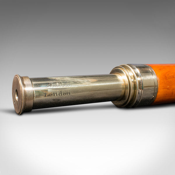 Antique Three-Draw Telescope, English, Walnut, Brass, Navigation, Georgian, 1790