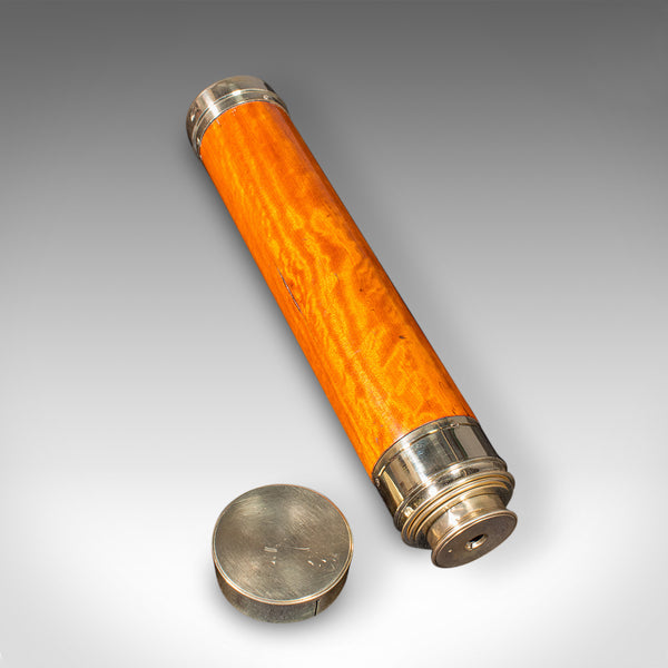 Antique Three-Draw Telescope, English, Walnut, Brass, Navigation, Georgian, 1790