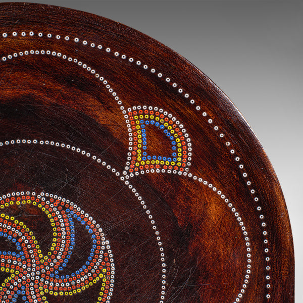 Small Antique Tribal Side Table, African, Fruitwood, Lamp, Stool, Late Victorian