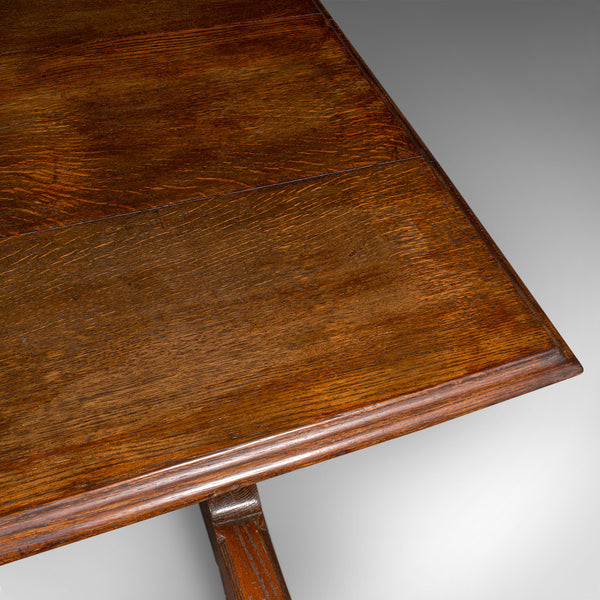 Antique 6 Seat Dining Table, English, Oak, Gothic Revival, Kitchen, Victorian