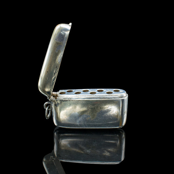 Small Antique Shooting Peg Case, English, Silver Plate, Marker Box, Victorian