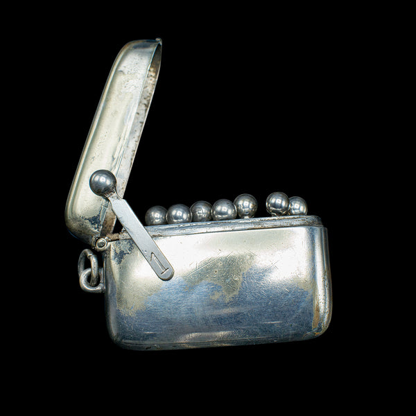 Small Antique Shooting Peg Case, English, Silver Plate, Marker Box, Victorian