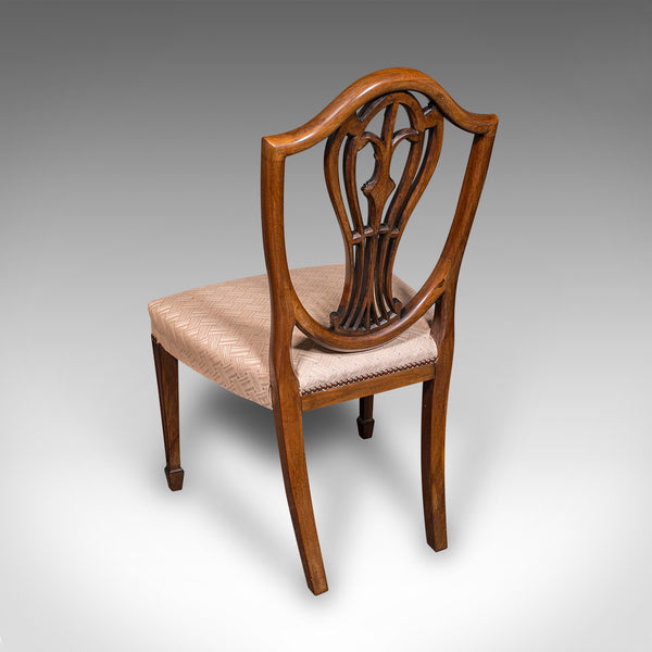 Set of 12 Antique Dining Chairs, English, Carver, Seat, Hepplewhite, Edwardian