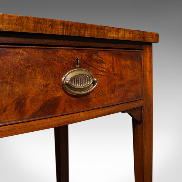 Antique Console Writing Desk, English, Two Drawer Side Table, Georgian, C.1800