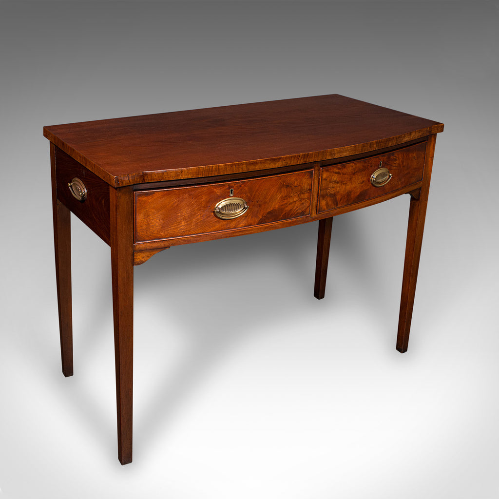 Antique Console Writing Desk, English, Two Drawer Side Table, Georgian, C.1800