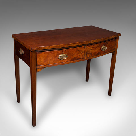 Antique Console Writing Desk, English, Two Drawer Side Table, Georgian, C.1800