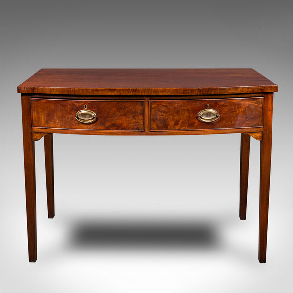 Antique Console Writing Desk, English, Two Drawer Side Table, Georgian, C.1800