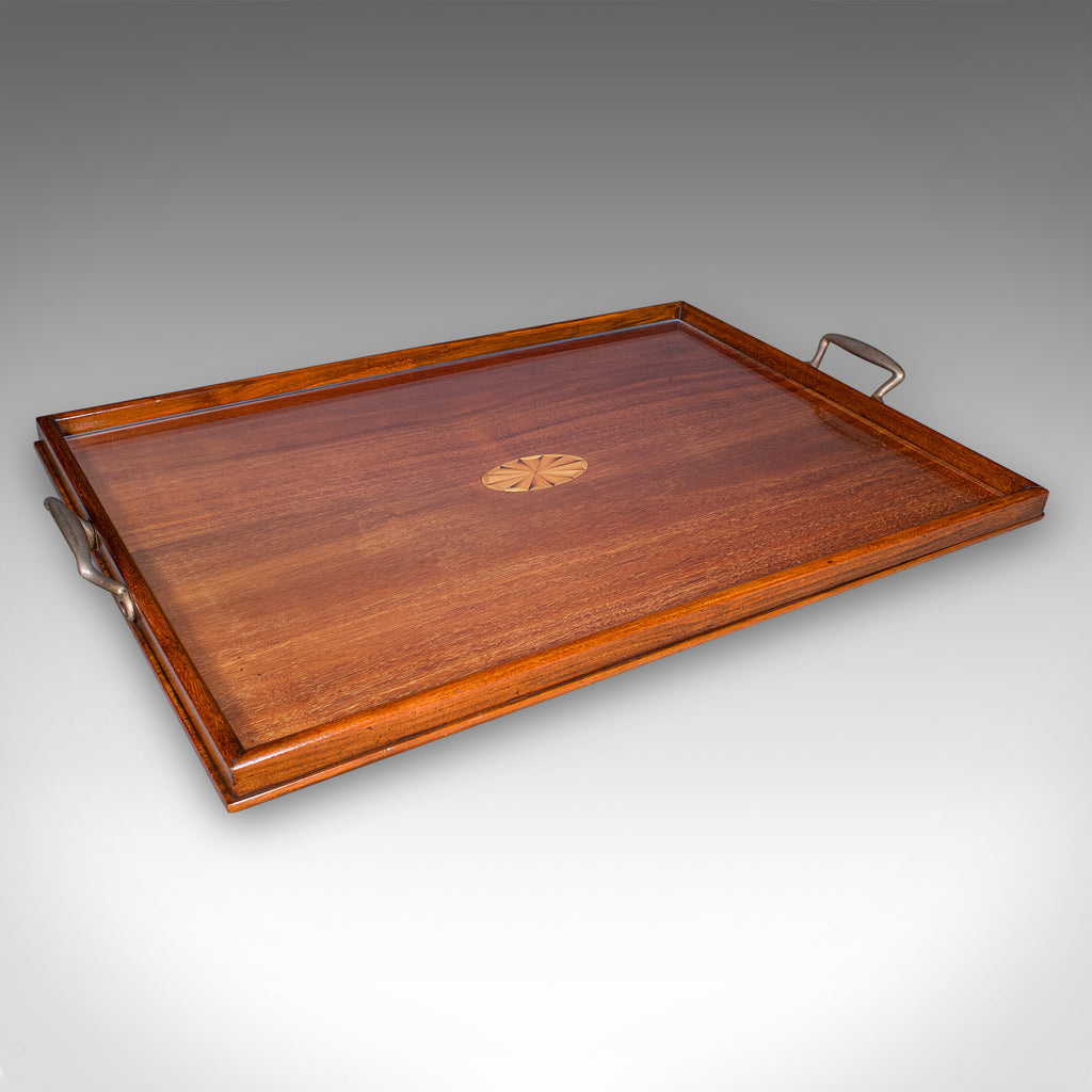 Antique Aperitif Serving Tray, English, Walnut, Afternoon Tea Platter, Edwardian