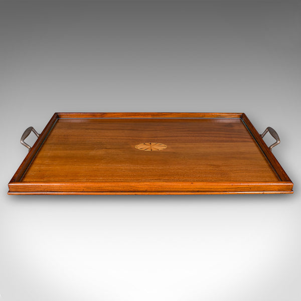 Antique Aperitif Serving Tray, English, Walnut, Afternoon Tea Platter, Edwardian