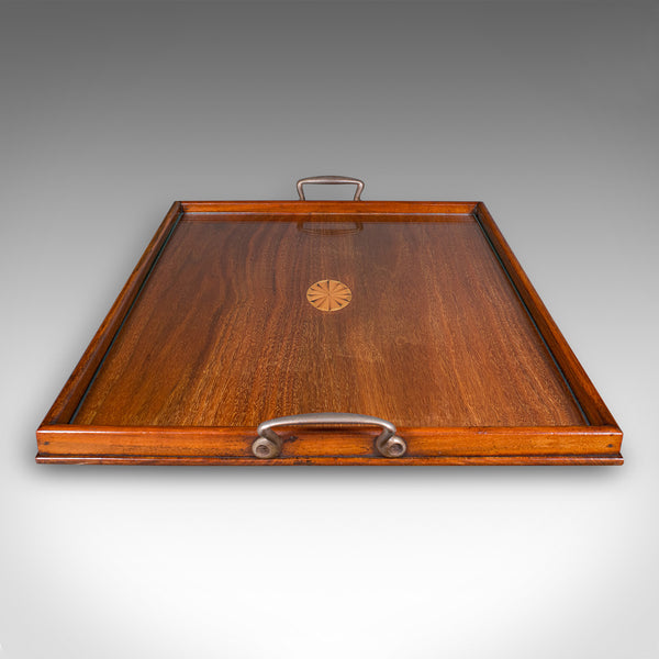 Antique Aperitif Serving Tray, English, Walnut, Afternoon Tea Platter, Edwardian