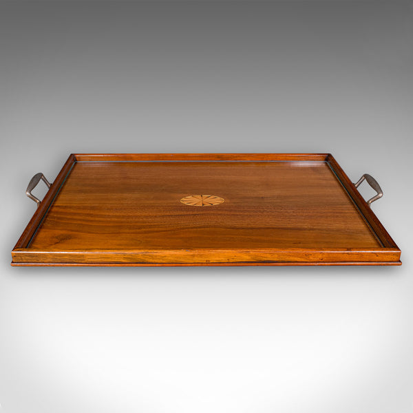 Antique Aperitif Serving Tray, English, Walnut, Afternoon Tea Platter, Edwardian