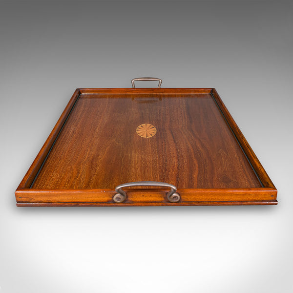 Antique Aperitif Serving Tray, English, Walnut, Afternoon Tea Platter, Edwardian
