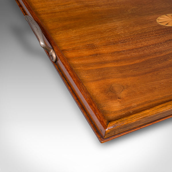 Antique Aperitif Serving Tray, English, Walnut, Afternoon Tea Platter, Edwardian