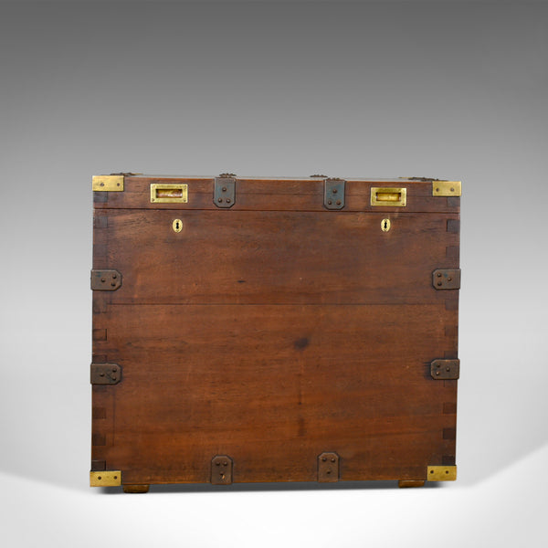 Antique Campaign Silver Chest, English, Oak, Victorian Trunk, Heavy Circa 1852-5 - London Fine Antiques