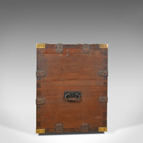 Antique Campaign Silver Chest, English, Oak, Victorian Trunk, Heavy Circa 1852-5 - London Fine Antiques