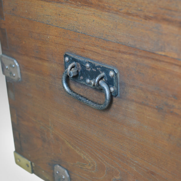 Antique Campaign Silver Chest, English, Oak, Victorian Trunk, Heavy Circa 1852-5 - London Fine Antiques