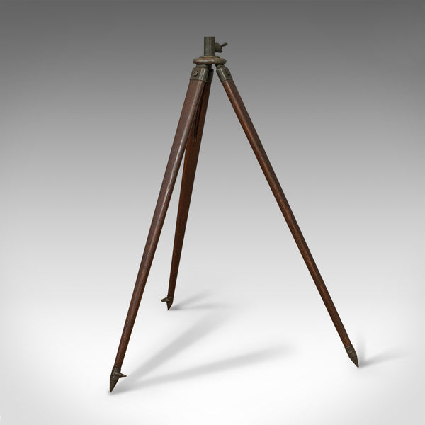 Vintage Telescope Tripod, English, Oak, Bronze, Support Stand, 20th Century - London Fine Antiques