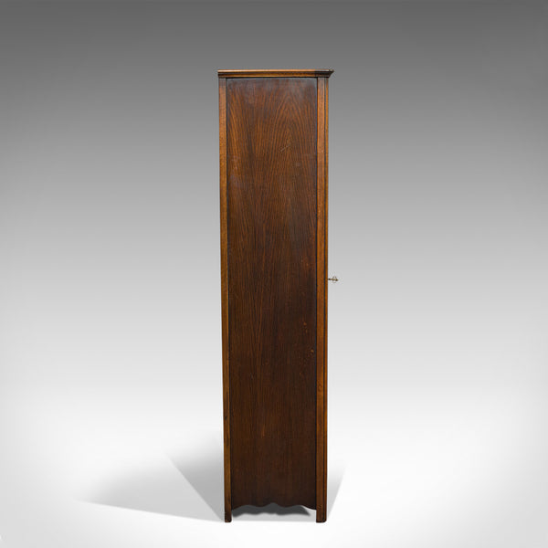 Vintage Ipswich Wardrobe, English, Oak, Four Panel Cupboard, Art Deco, C.1930