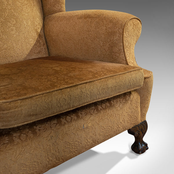 Antique Queen Anne Style Sofa, English, Two Seat Settee, Victorian, Circa 1880