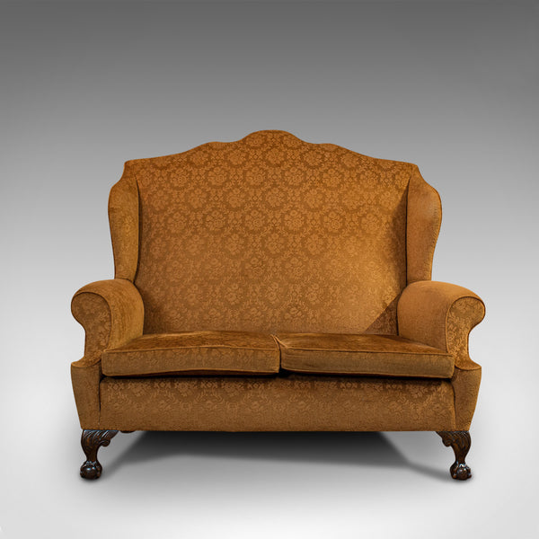Antique Queen Anne Style Sofa, English, Two Seat Settee, Victorian, Circa 1880