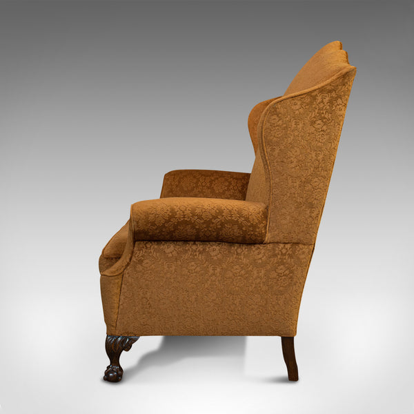 Antique Queen Anne Style Sofa, English, Two Seat Settee, Victorian, Circa 1880