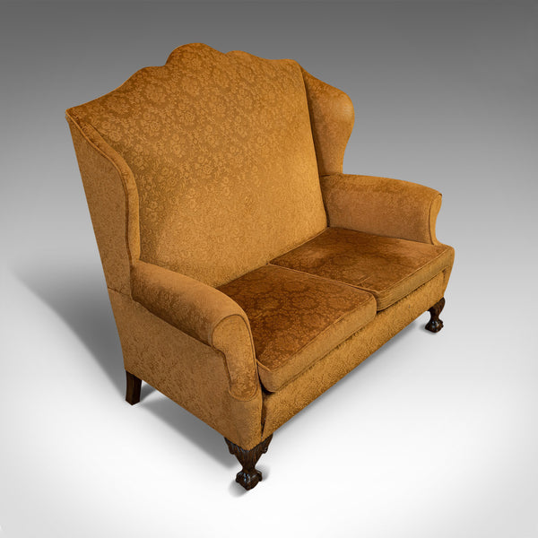 Antique Queen Anne Style Sofa, English, Two Seat Settee, Victorian, Circa 1880