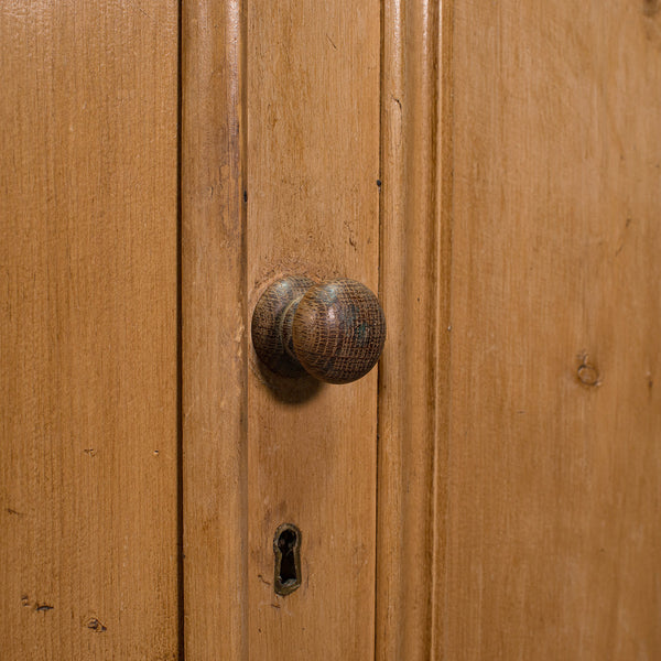 Antique Three Panel Wardrobe, English, Pine, Cupboard, Closet, Victorian, C.1900